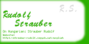 rudolf strauber business card